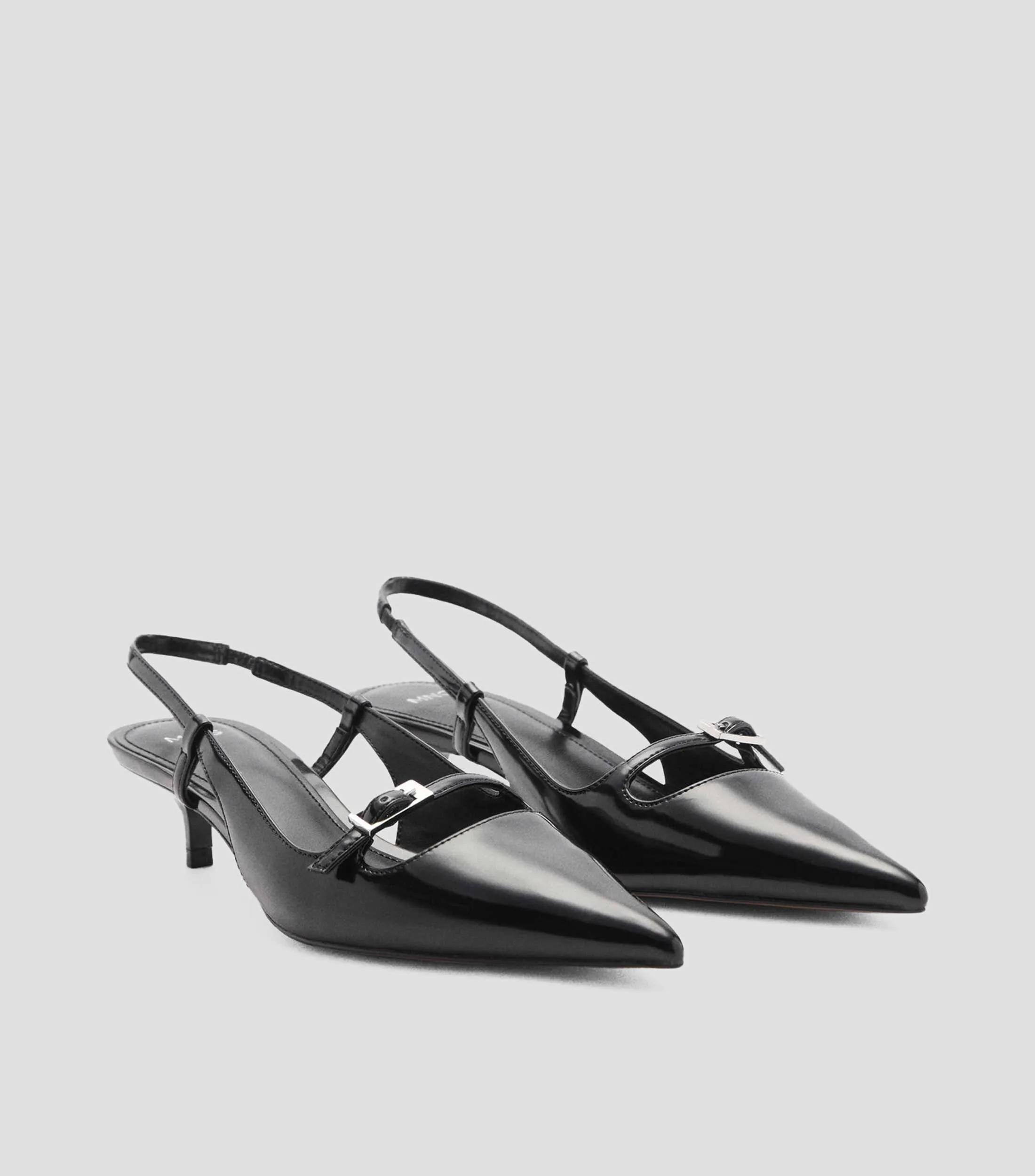 Mango Zapatillas Slingback con tacón bajo cuadrado Mujer