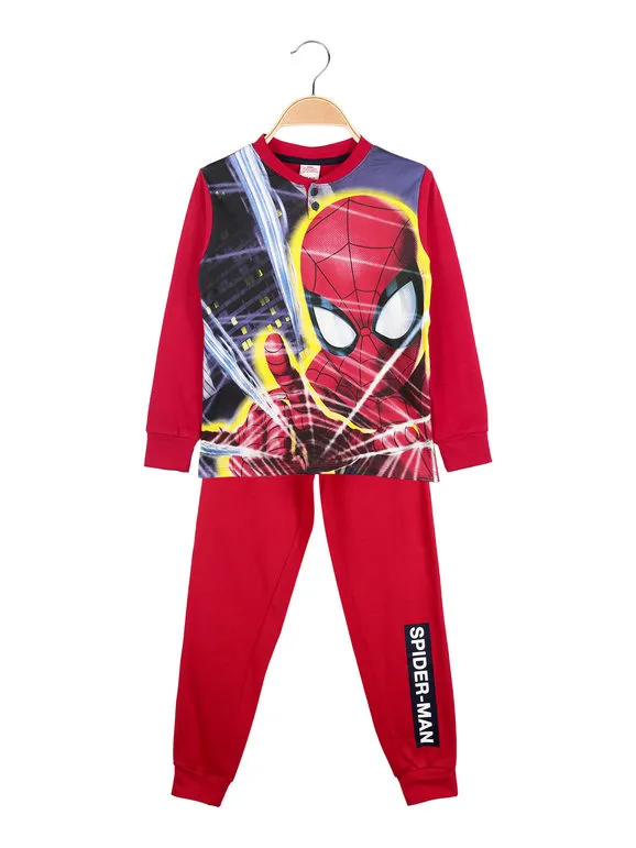 MARVEL SPIDERMAN PIJAMA LARGO PARA NIñO EN CáLIDO ALGODóN