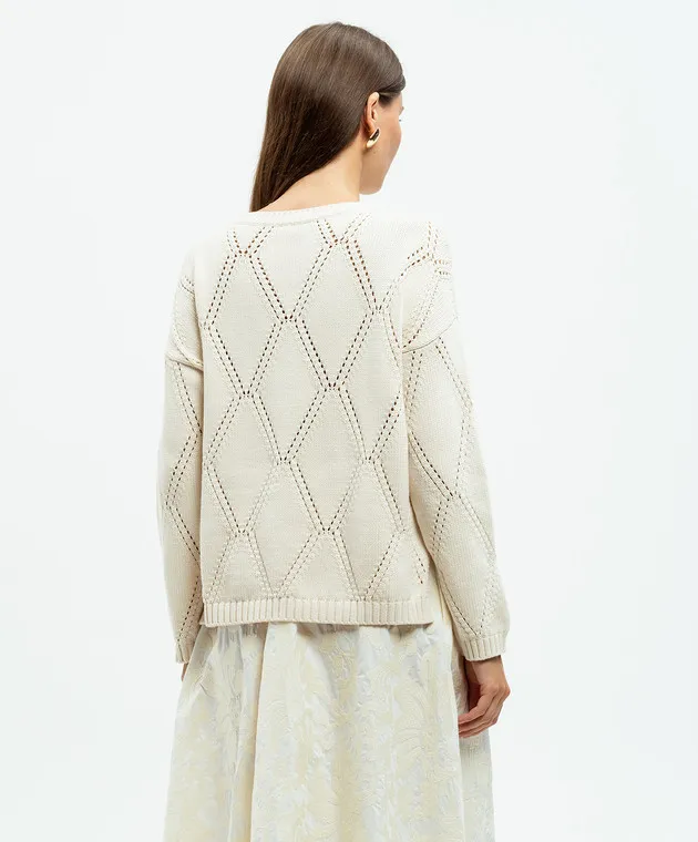 Max Mara Weekend ABBOZZI beige sweater with asymmetric bottom
