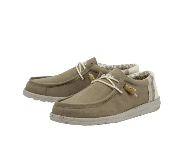 MOCASÍN WALLY BREAK STITCH HEY DUDE EN COLOR VERDE 400153VG