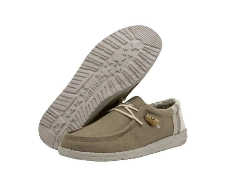 MOCASÍN WALLY BREAK STITCH HEY DUDE EN COLOR VERDE 400153VG