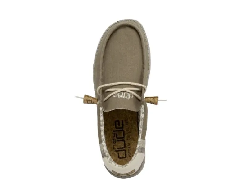 MOCASÍN WALLY BREAK STITCH HEY DUDE EN COLOR VERDE 400153VG