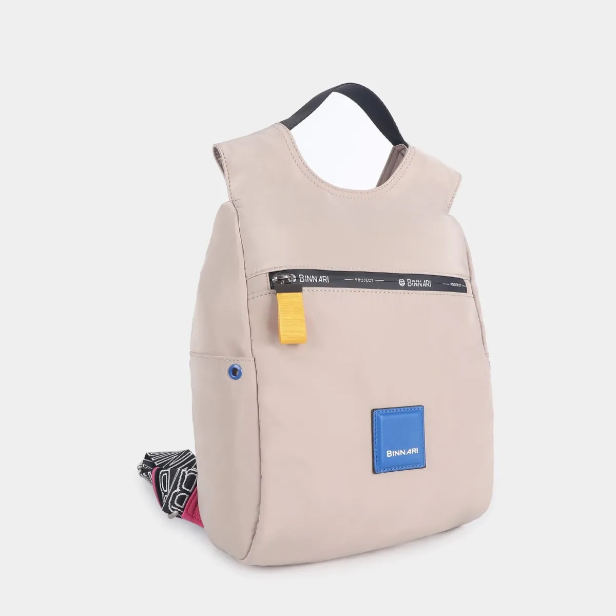 Mochila antirrobo mujer Ruth rosa, beige y negra Binnari Cnp20141