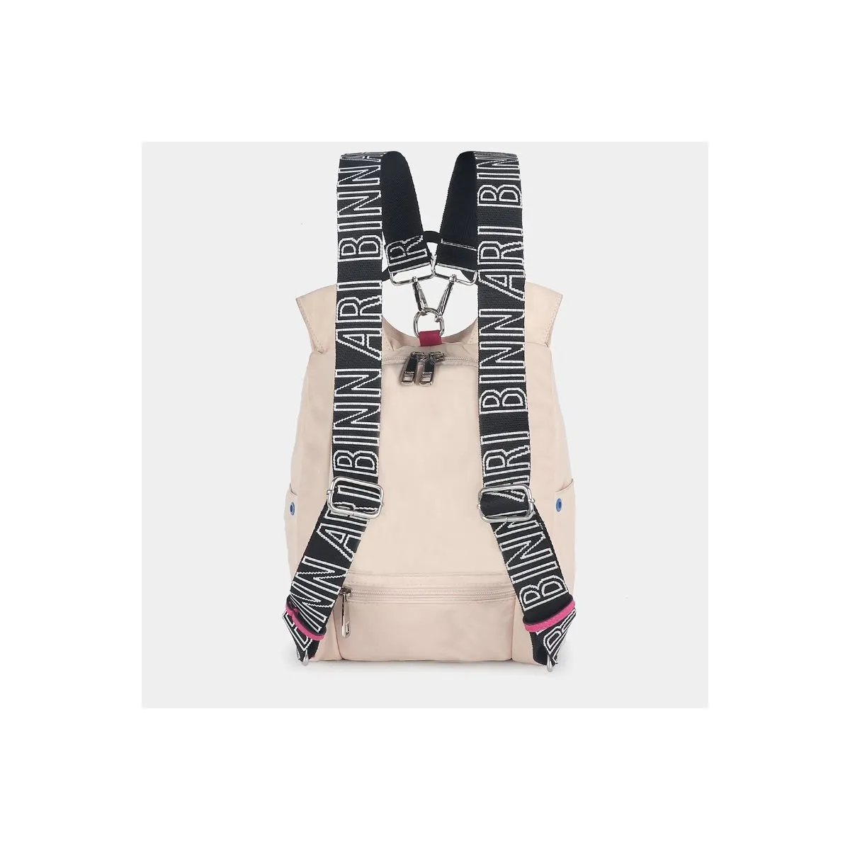 Mochila antirrobo mujer Ruth rosa, beige y negra Binnari Cnp20141