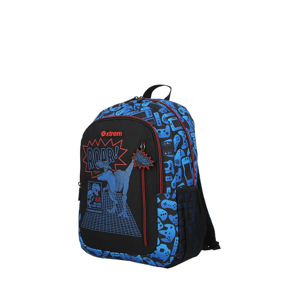 Mochila escolar Logan Dino azul