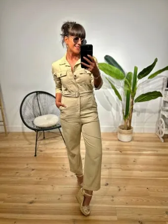 Mono Camisero Denim WIGLEY Beige