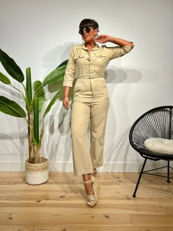 Mono Camisero Denim WIGLEY Beige