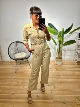 Mono Camisero Denim WIGLEY Beige