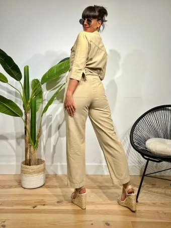 Mono Camisero Denim WIGLEY Beige