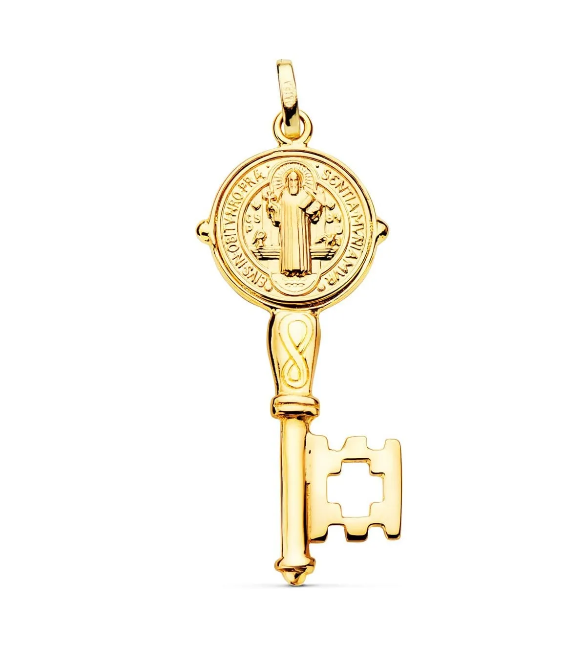 Médaille Saint Benoît Clé Or 18K