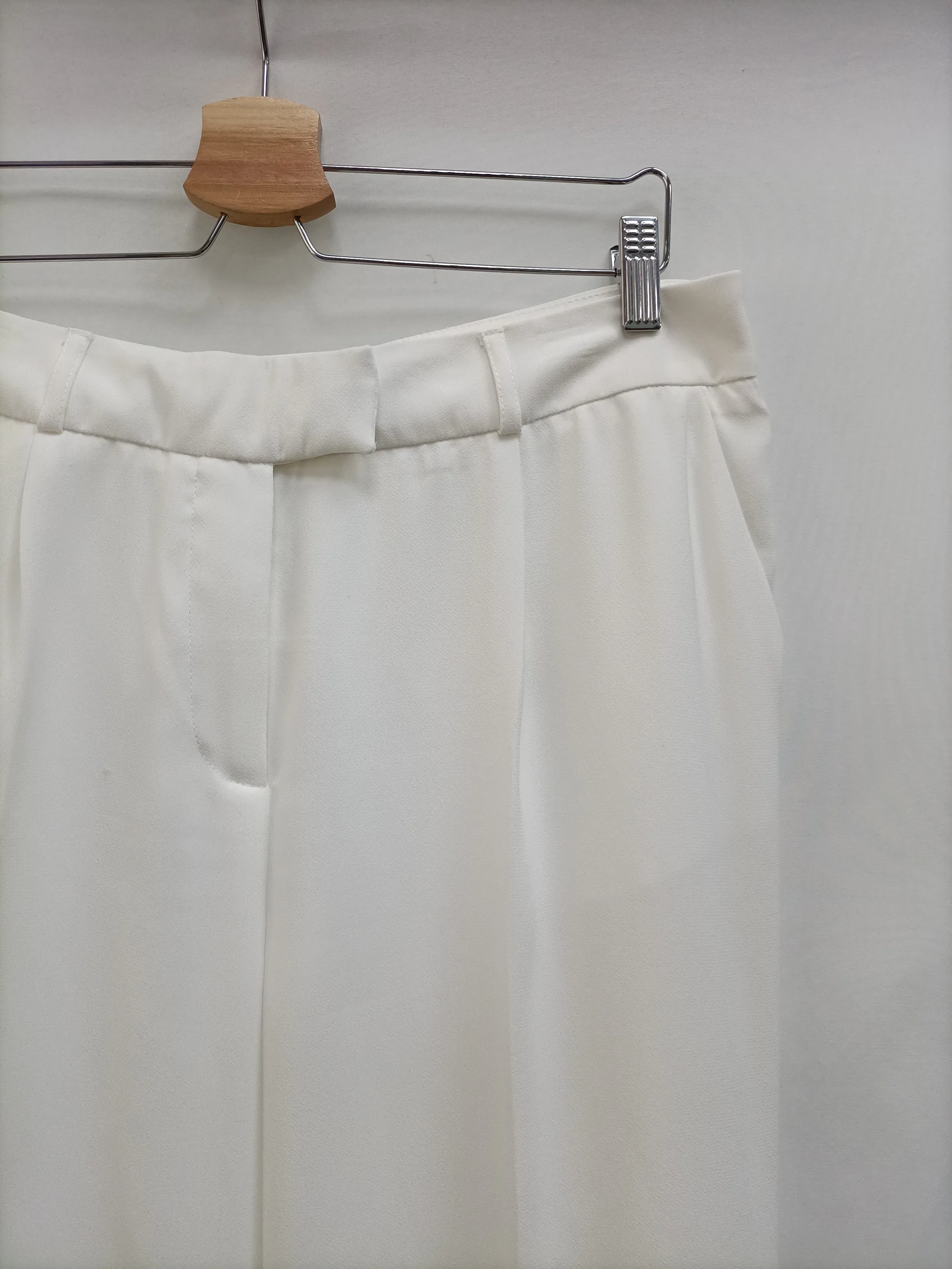 NAFNAF. Pantalón blanco fluido  T.40