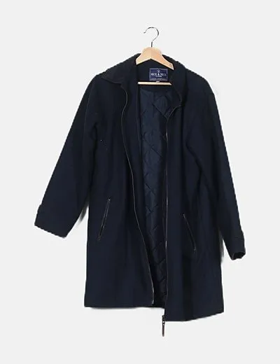 Neck & Neck Abrigo azul marino detalle