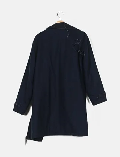 Neck & Neck Abrigo azul marino detalle