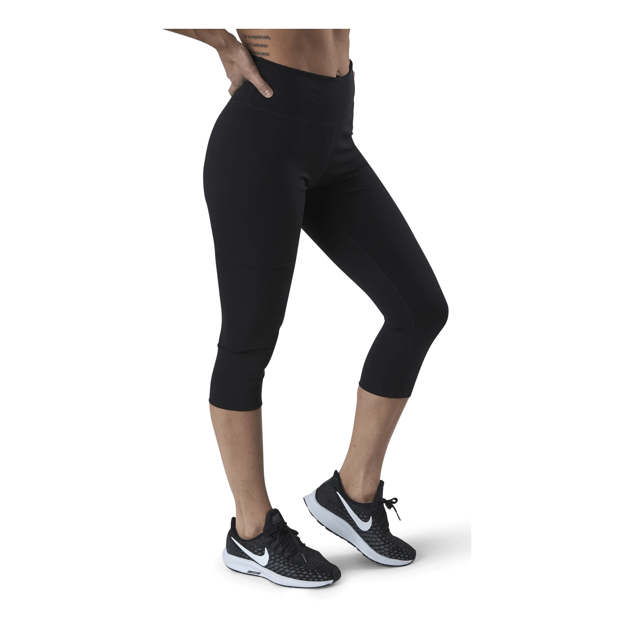 Nike One Tight MR Capri 2.0 White/Black