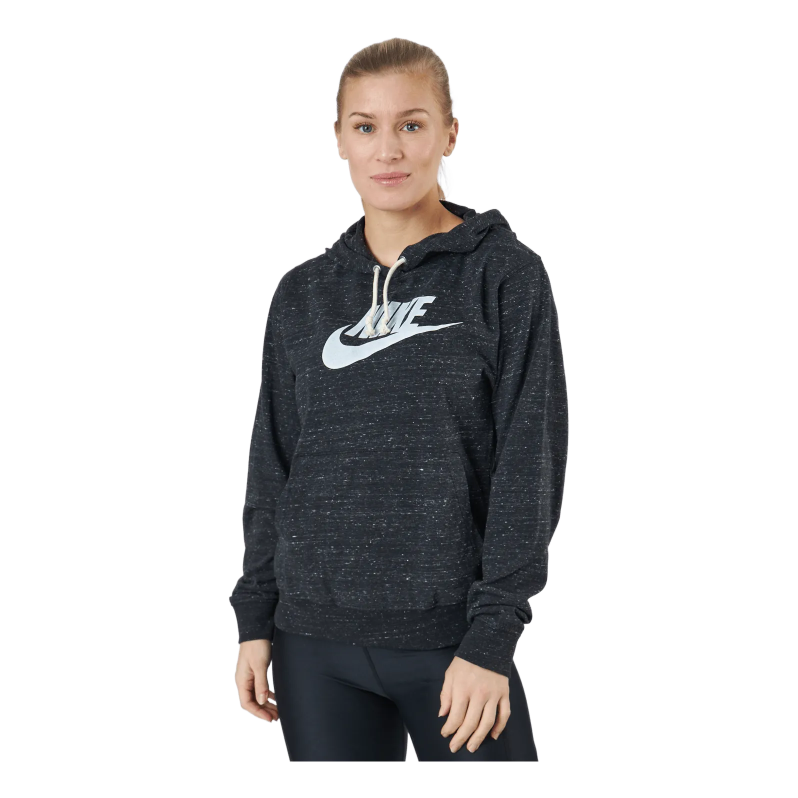 Nike Sportswear Gym Vintage Women's Pullover Hoodie BLACK/WHITE