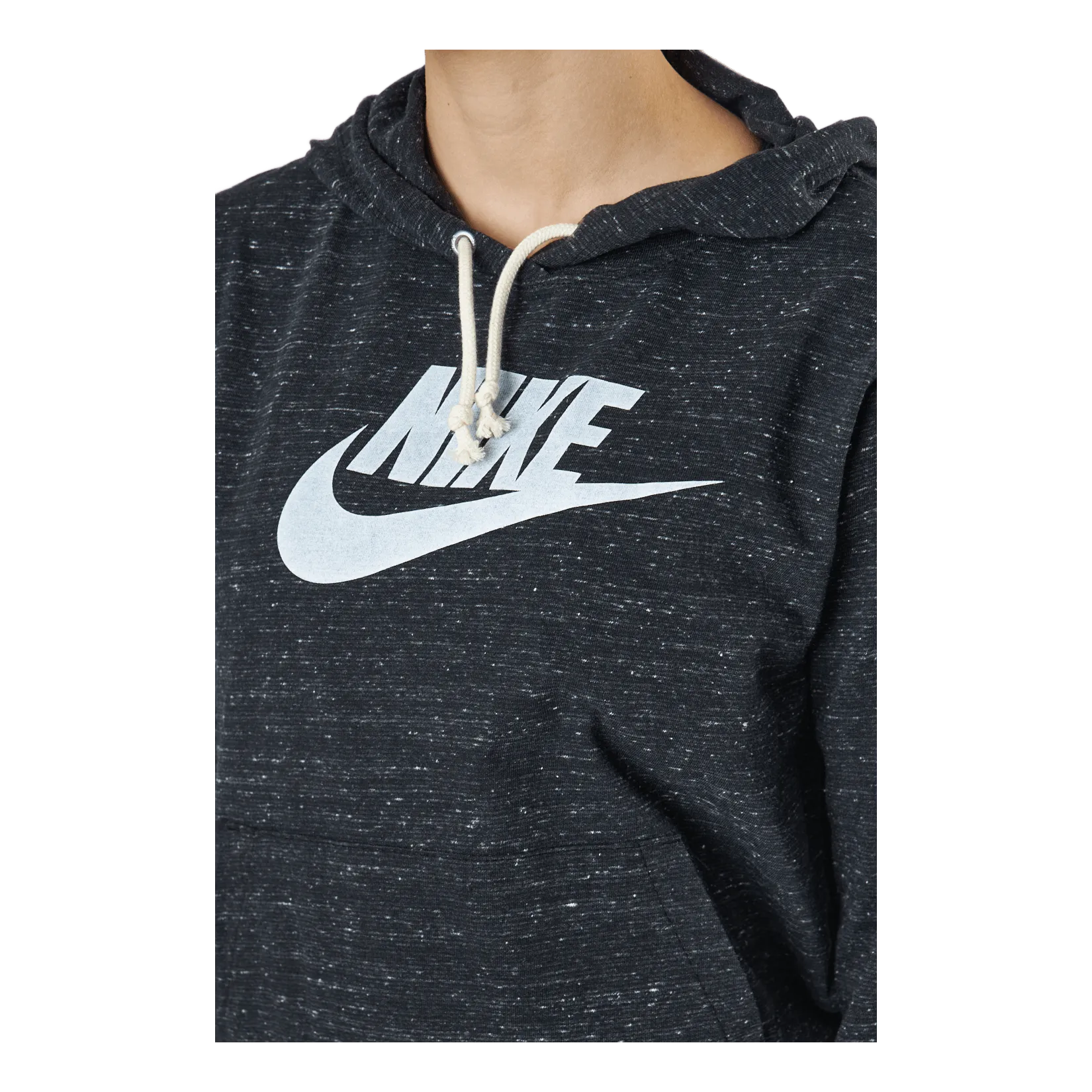 Nike Sportswear Gym Vintage Women's Pullover Hoodie BLACK/WHITE