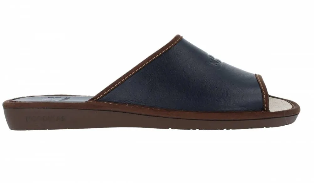NORDIKAS  ZAPATILLAS HOMBRE DE PIEL ABIERTAS MARINO