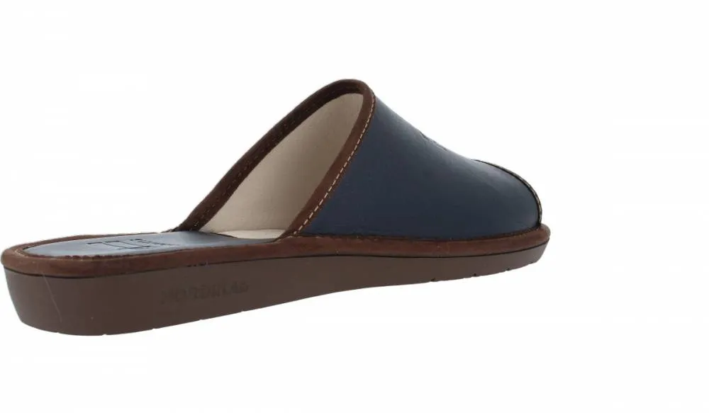 NORDIKAS  ZAPATILLAS HOMBRE DE PIEL ABIERTAS MARINO