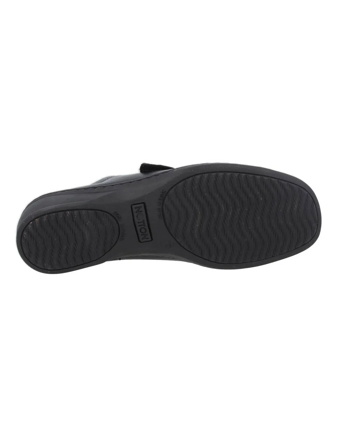 NOTTON  ZAPATO MUJER VELCRO BOTóN PIEL NEGRO