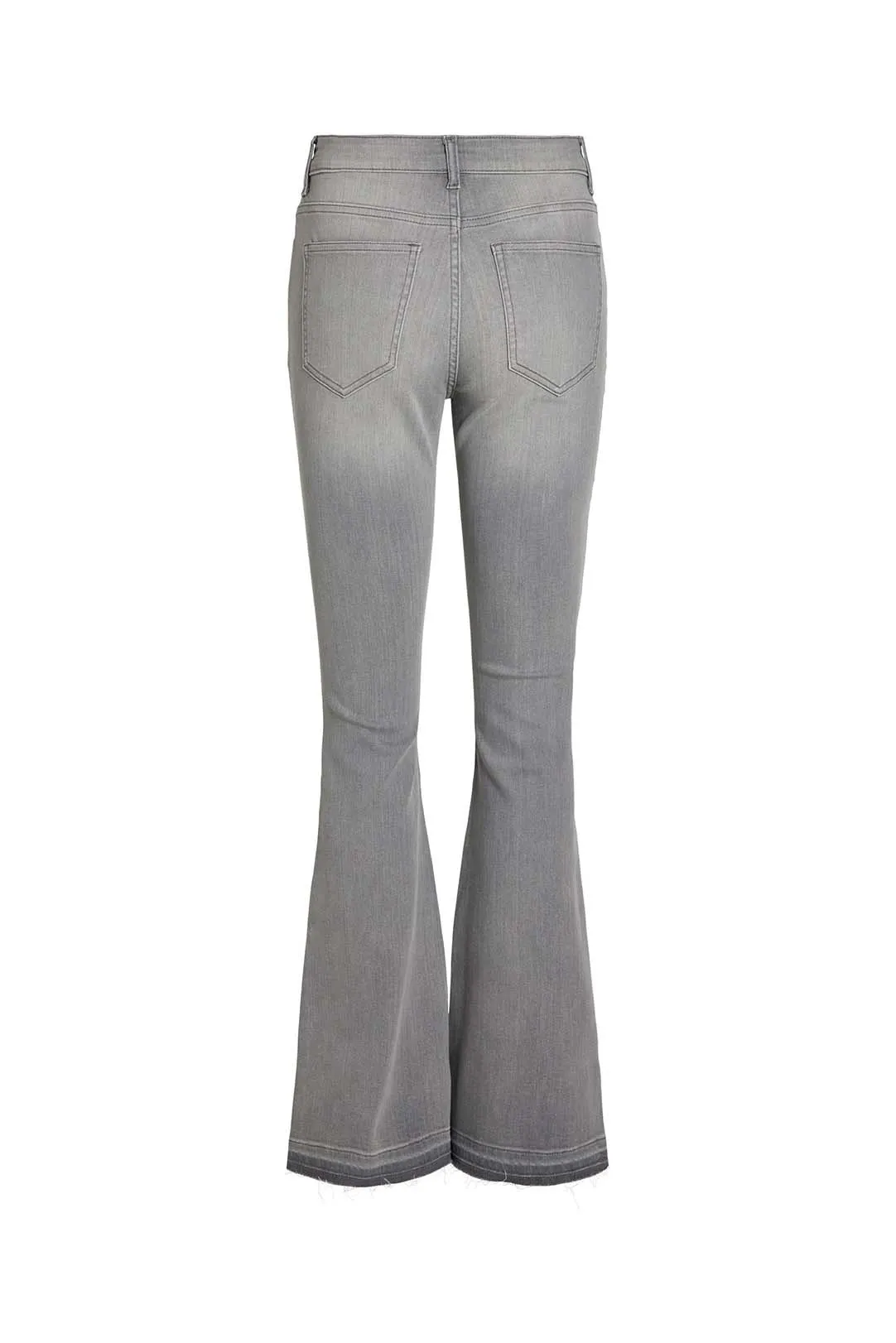 PANTALON VAQUERO FLARED VIBETT GRIS CLARO