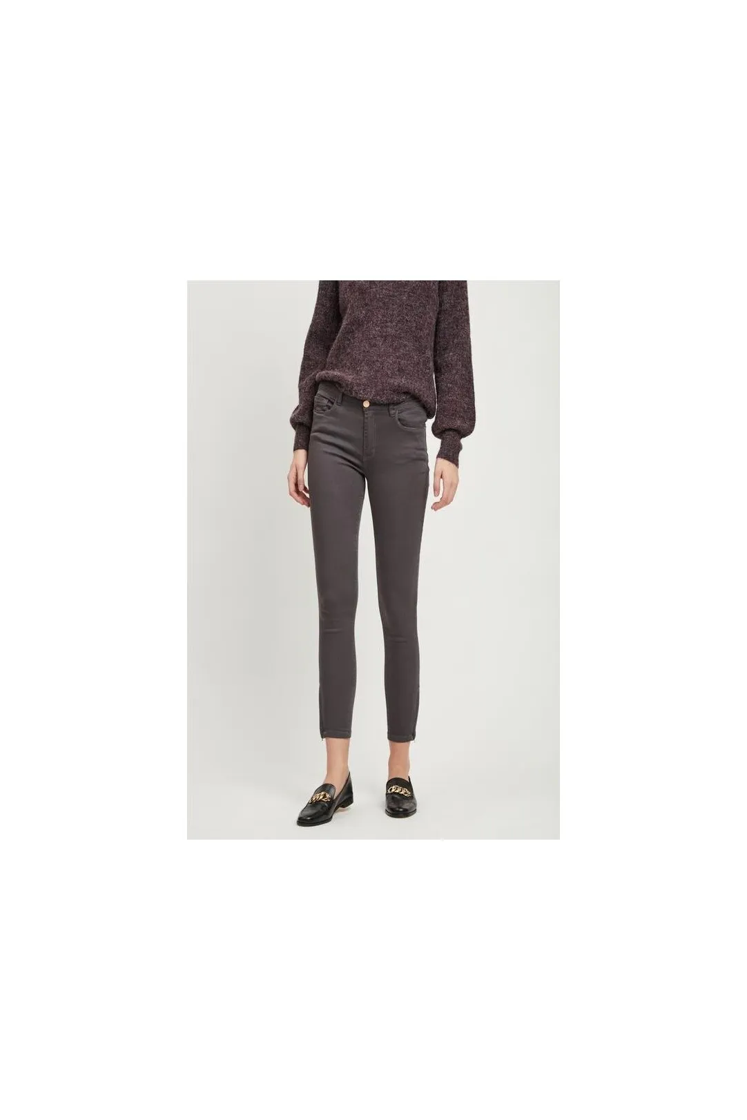 PANTALON VAQUERO MUJER GRIS