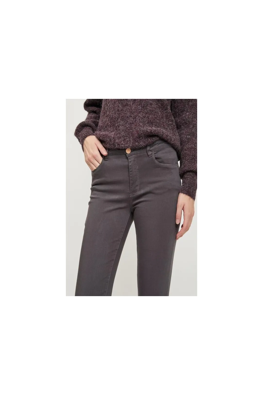 PANTALON VAQUERO MUJER GRIS