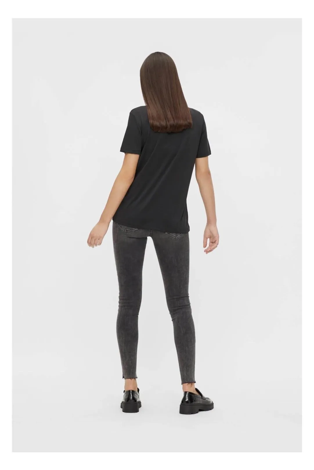 PANTALON VAQUERO PCDELLY GRIS OSCURO