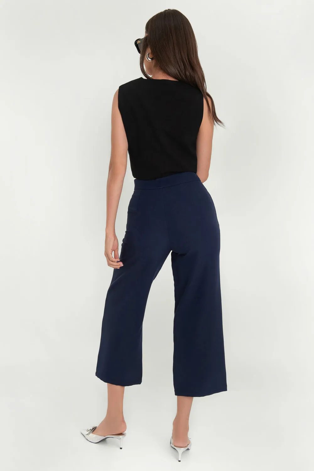 Pantalón ajustado de fit cropped flare