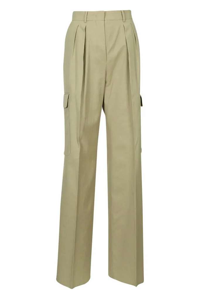 Pantalón beige estilo cargo ancho