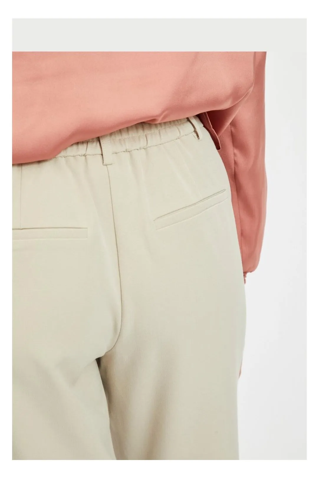 Pantalón cropped recto Vivilas beige