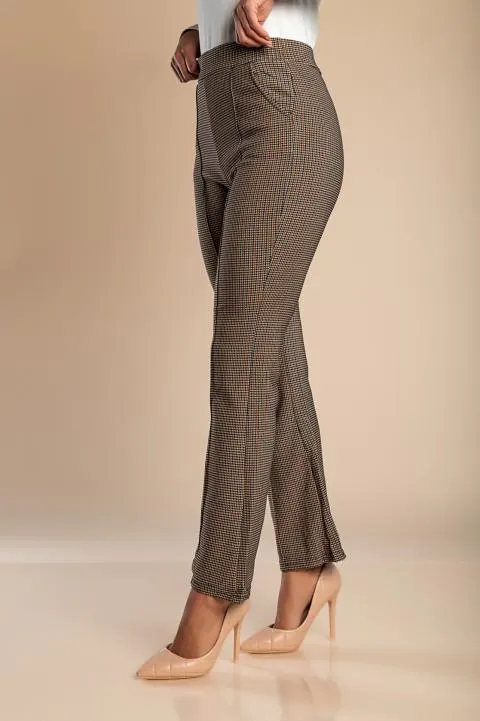 Pantalón de moda con estampado, marrón