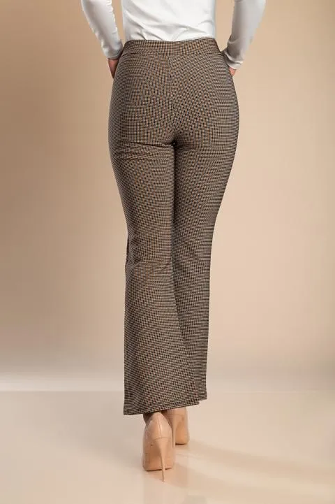 Pantalón de moda con estampado, marrón