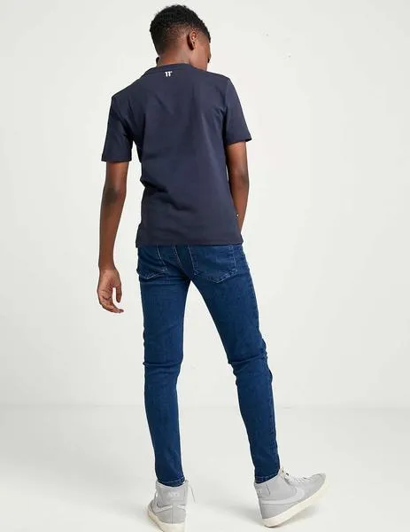 PANTALóN ELEVEN JR SUSTAINABLE DISTRESSED SKINNY  MID BL