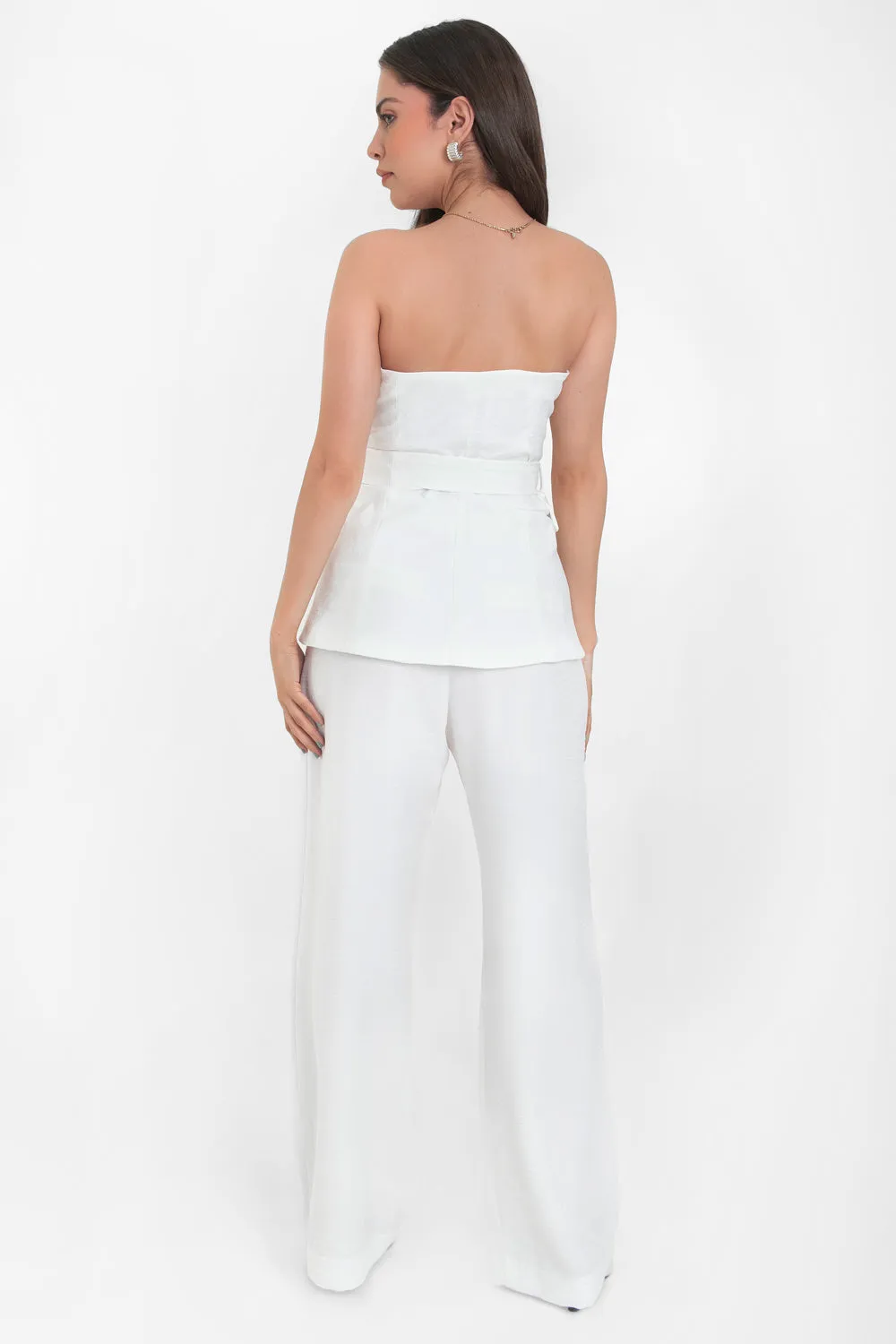 Pantalón fluido de fit wide leg tiro alto