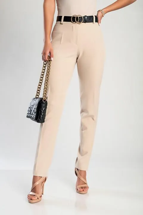 Pantalón largo elegante, beige