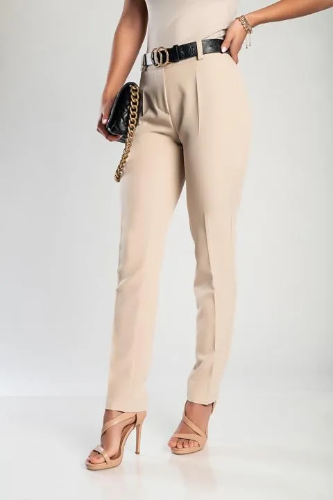 Pantalón largo elegante, beige