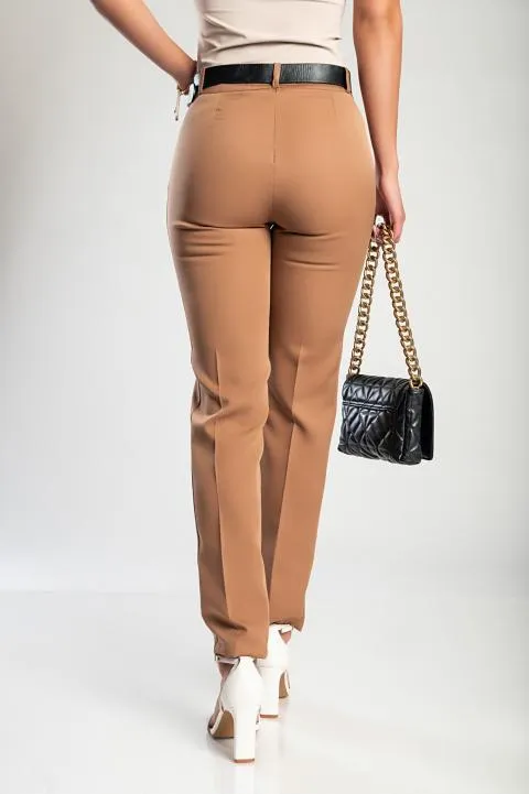 Pantalón largo elegante, camel