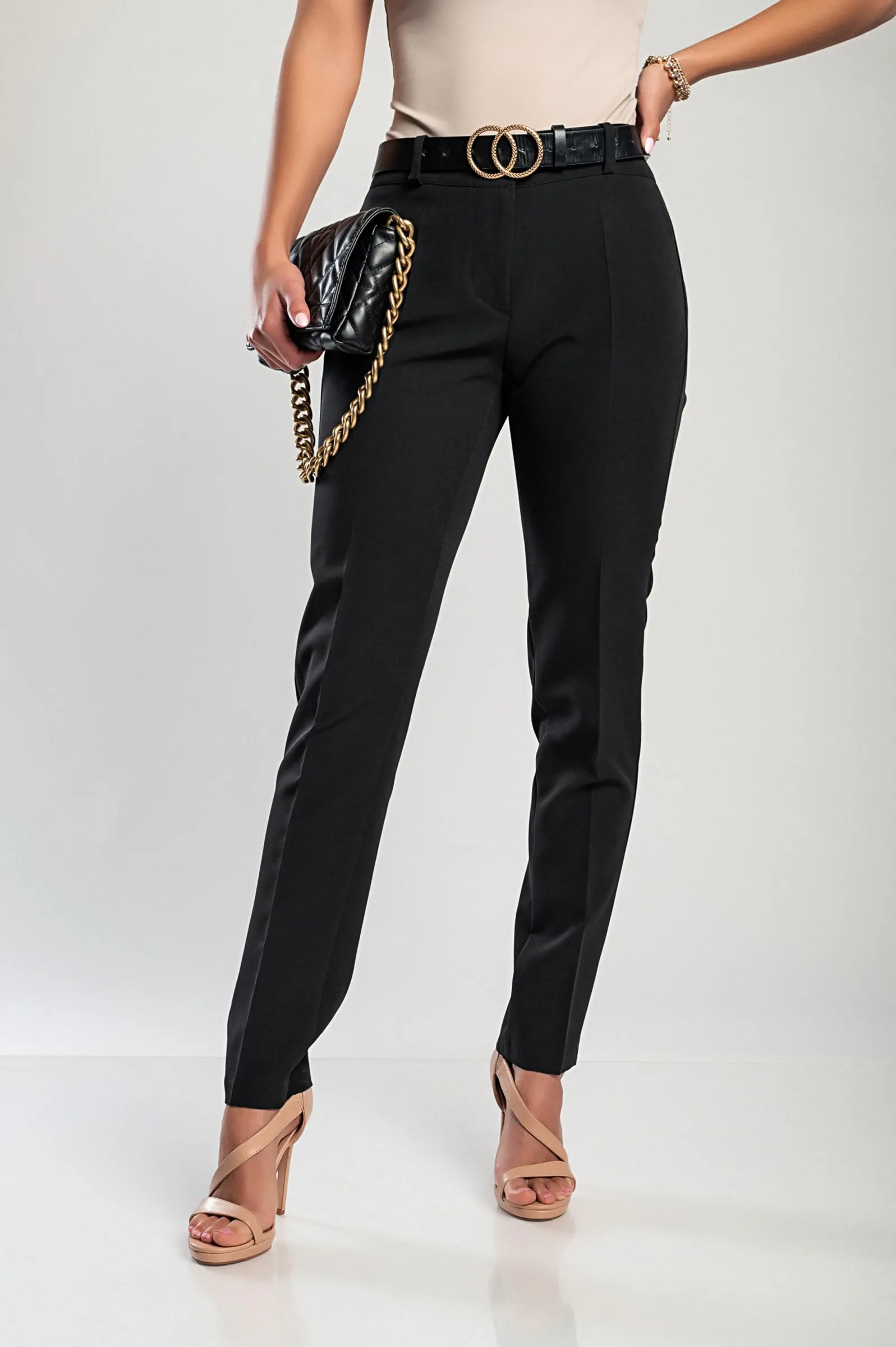 Pantalón largo elegante, negro