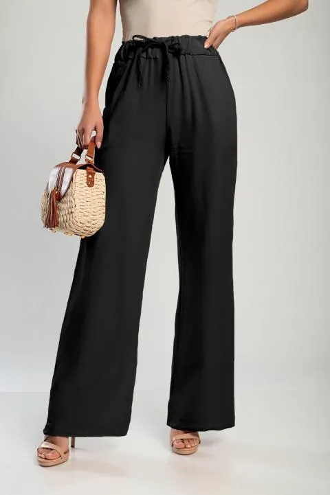 Pantalón largo y elegante Alamos, negro
