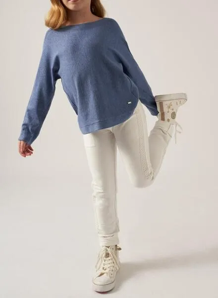 Pantalón Mayoral Sarga Skinny Blanco Para Niña