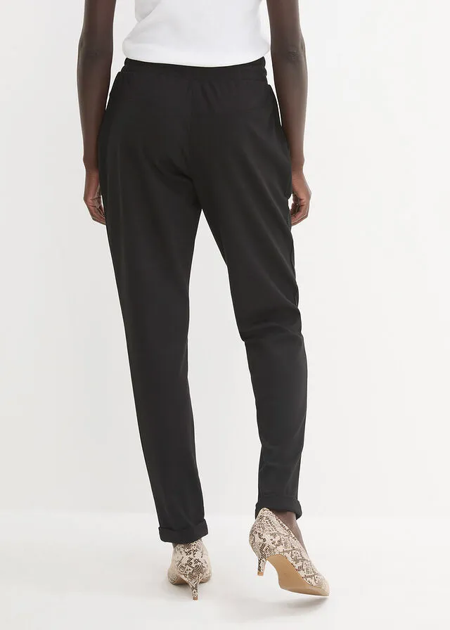 Pantalón sin cierre Punto di Roma con cintura elástica Negro