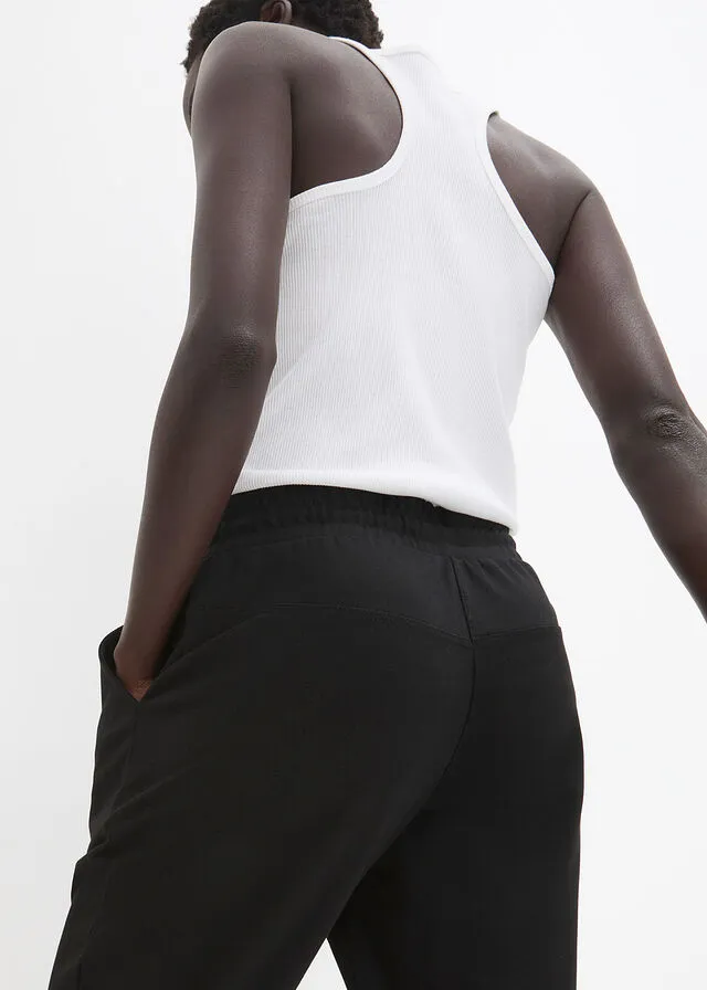 Pantalón sin cierre Punto di Roma con cintura elástica Negro