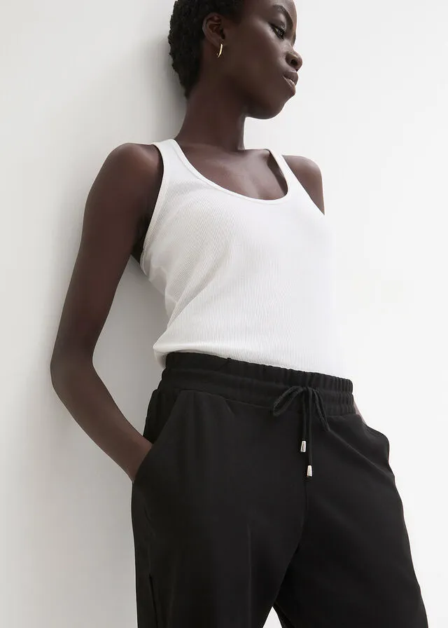 Pantalón sin cierre Punto di Roma con cintura elástica Negro