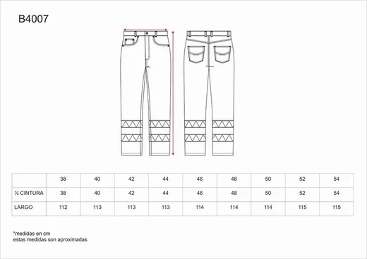 Pantalón vaquero con cintas refelctantes de 7 cm Vaquero