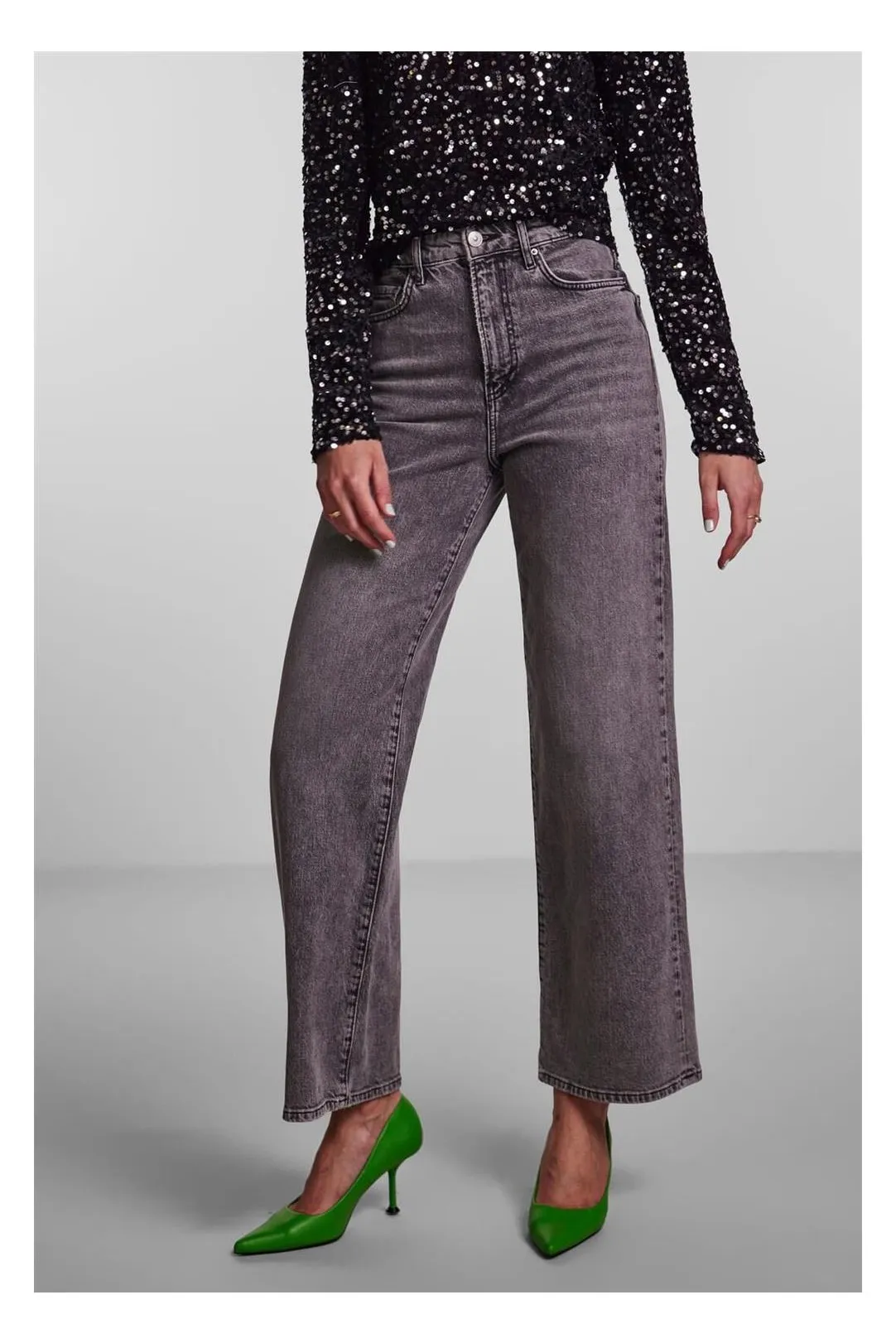 Pantalón vaquero Pcflikka gris