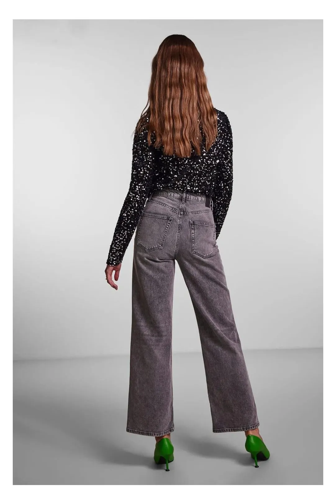 Pantalón vaquero Pcflikka gris
