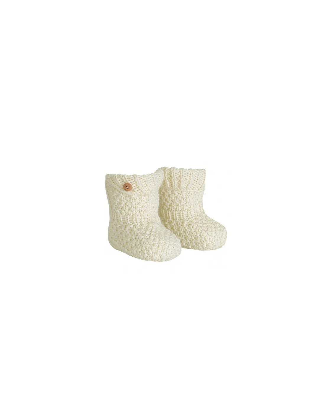 Patucos Micro Relieves De Lana Merino Mezcla Beige de Cóndor
