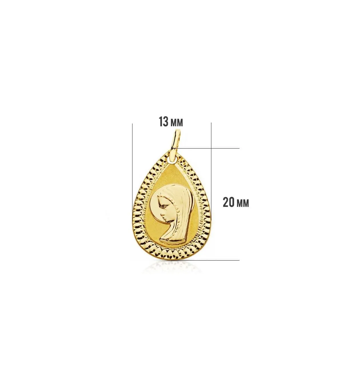 Pendentif Vierge  18 K Goutte