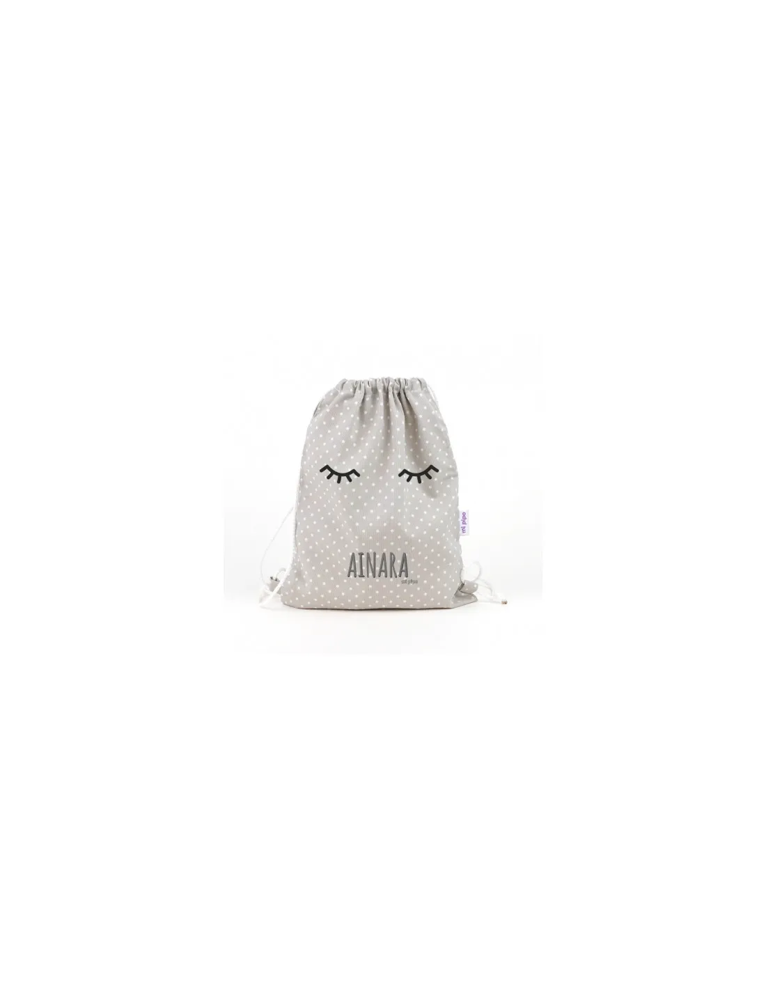 Petate Pestañas Gris personalizado de Mi Pipo