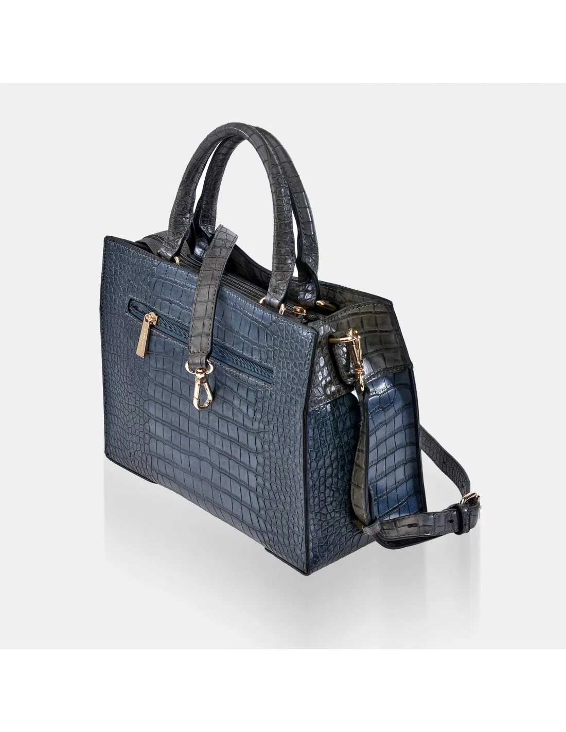 PIERRE CARDIN Bolso de mano símil piel grabado para mujer con bandolera y doble asa